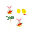 Kit décors de Pâques lapins et poussins chenilles Kit décors de Pâques lapins et poussins chenilles