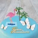 Kit décor Gâteau Flamant rose Kit décor Gâteau Flamant rose