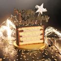 Cake Topper étoile Happy Birthday Patisdécor Cake Topper étoile Happy Birthday Patisdécor