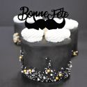 Cupcake Toppers Moustache "Bonne Fête" (x2) Cupcake Toppers Moustache "Bonne Fête" (x2)