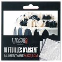 Feuilles d'argent alimentaire (x10) Feuilles d'argent alimentaire (x10)