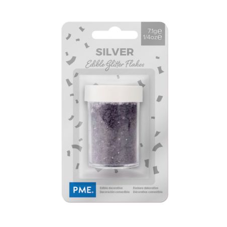 Paillettes irisées argentées PME 7 g