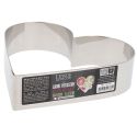 Cœur à mousse inox H 4,5 cm L 18 cm Patisdécor Cœur à mousse inox H 4,5 cm L 18 cm Patisdécor