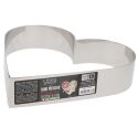 Cœur à mousse inox H 4,5 cm L 22 cm Patisdécor Cœur à mousse inox H 4,5 cm L 22 cm Patisdécor