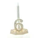 Chiffre blanc / or n°6 (x10) Chiffre blanc / or n°6 (x10)