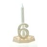 Chiffre blanc / or n°6 (x10)