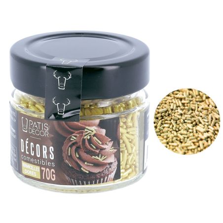 Vermicelles comestibles dorés Patisdécor 70 g