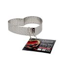Cercle à tarte perforé coeur inox H 2 cm Ø 8 cm Patisdécor Cercle à tarte perforé coeur inox H 2 cm Ø 8 cm Patisdécor