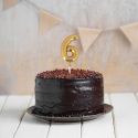 Chiffre 3D 6 doré sur pique Patisdécor Chiffre 3D 6 doré sur pique Patisdécor