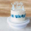 Décor sur pique bleu Baby Boy lapins Patisdécor Décor sur pique bleu Baby Boy lapins Patisdécor