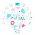 Décors comestibles en azyme assortis thème anniversaire n°2 Décors comestibles en azyme assortis thème anniversaire n°2