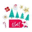 Décors comestibles en azyme assortis thème Hotte du Père Noël Décors comestibles en azyme assortis thème Hotte du Père Noël