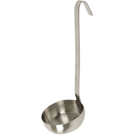 Louche inox à fond plat...