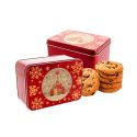 Boîte à biscuits de Noël en métal 14,1 x 10,1 x 7 cm Boîte à biscuits de Noël en métal 14,1 x 10,1 x 7 cm