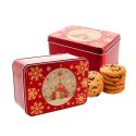 Boîte à biscuits de Noël en métal 20,1 x 13,1 x 9 cm Boîte à biscuits de Noël en métal 20,1 x 13,1 x 9 cm