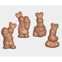 Moule friture en chocolat petits lapins 4 g Moule friture en chocolat petits lapins 4 g