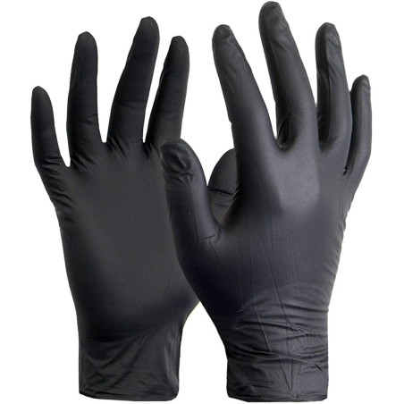 Gant nitrile noir jetable...