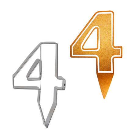 Emporte-pièces cake topper "4"
