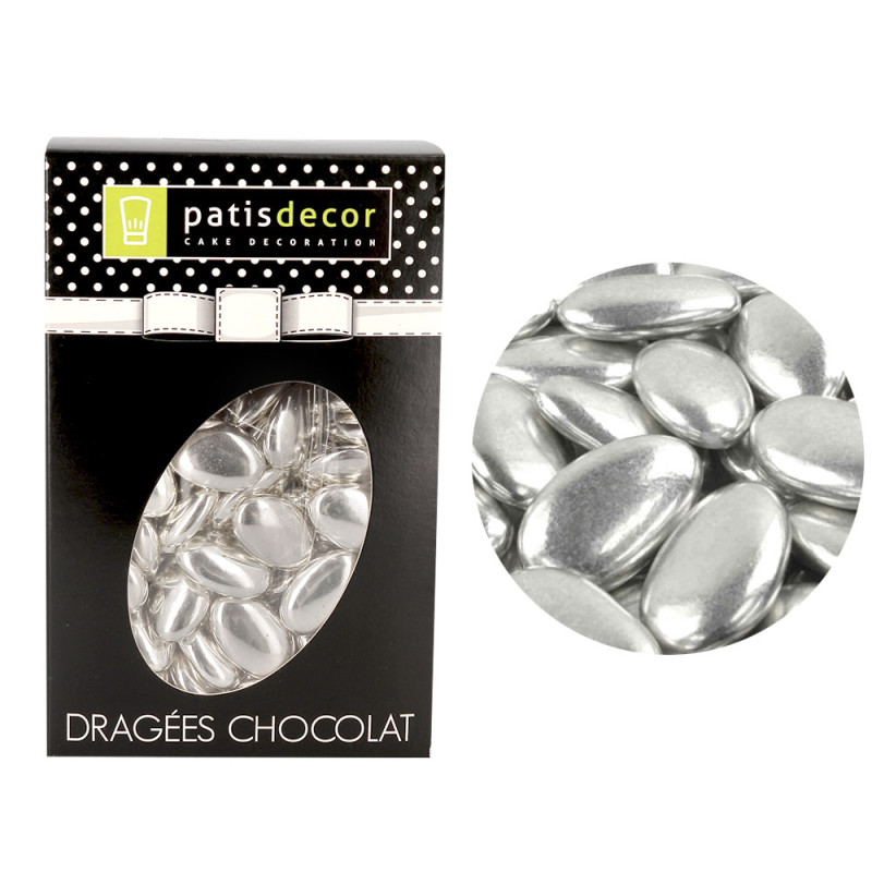 Dragées chocolat argentées Patisdécor 500 g