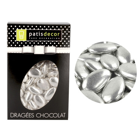 Dragées chocolat argentées Patisdécor 500 g