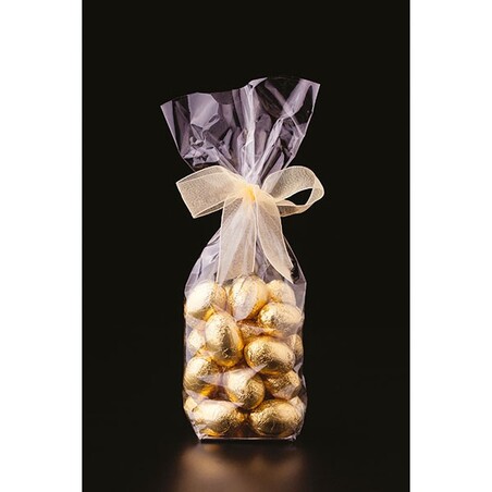 10 sachets polypropylène fond carton + liens