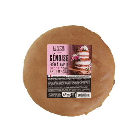 Génoise nature ronde 20 cm