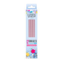12 bougies roses hautes 13 cm packaging