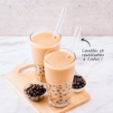 4 pailles en verre bubble tea et goupillon ambiance 4 pailles en verre bubble tea et goupillon ambiance