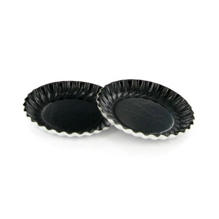Mini assiette carton ronde noire (x50)