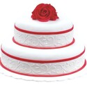 Ruban pâte à sucre blanc arabesques 1,25 m Ruban pâte à sucre blanc arabesques 1,25 m