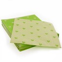 20 Serviettes en papier lin coeurs verts Gatodéco 20 Serviettes en papier lin coeurs verts Gatodéco