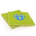 20 Serviettes en papier anis coeur bleu Gatodéco 20 Serviettes en papier anis coeur bleu Gatodéco