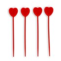 Bougie coeur rouge sur longue pique Gatodéco (x 4) Bougie coeur rouge sur longue pique Gatodéco (x 4)
