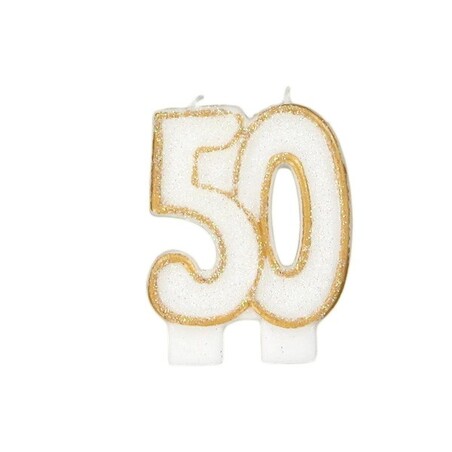 Bougie anniversaire 50 ans Gatodéco