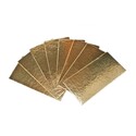 Semelles à bûche carton or, bords droits (x50) Semelles à bûche carton or, bords droits (x50)